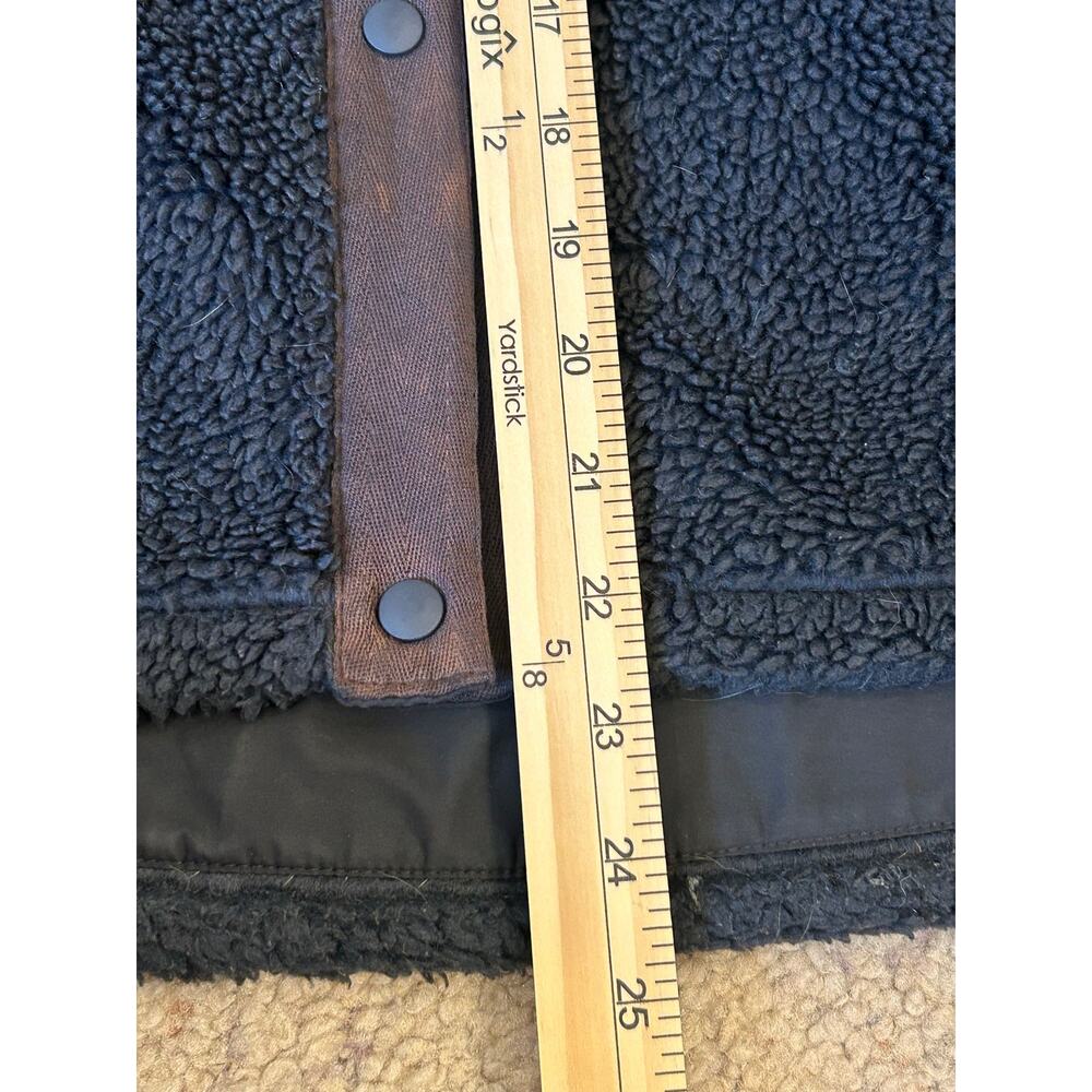 Patagonia Woolyester Fleece Bomber Jacket Women's Small Gray Brown Sherpa - Picture 9 of 9